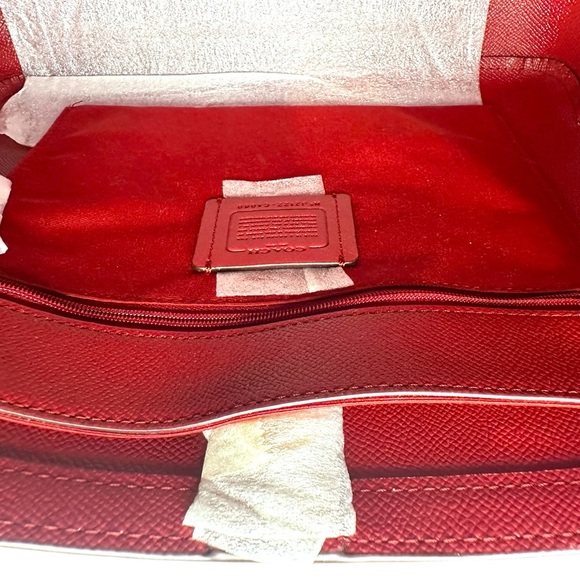 Coach Red Horse and Carriage Tote Bag with Monogram Pattern- Like New - Picture 8 of 12